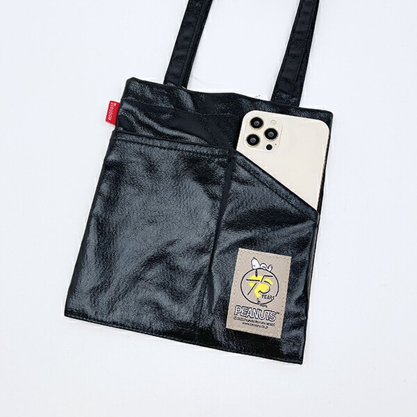 スヌーピー ミニトートバッグ ブラック PEANUTS 75th ROOTOTE ルートート コラボ SNOOPY