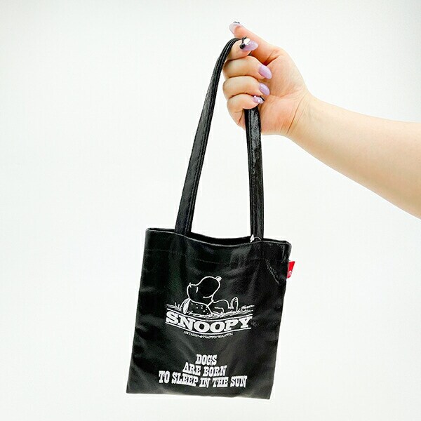 スヌーピー ミニトートバッグ ブラック PEANUTS 75th ROOTOTE ルートート コラボ SNOOPY