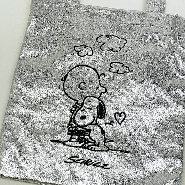 スヌーピー ミニトートバッグ シルバー PEANUTS 75th ROOTOTE ルートート コラボ SNOOPY