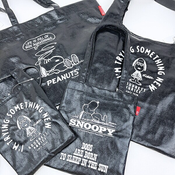 スヌーピー 2WAYショルダーバッグ ブラック PEANUTS 75th ROOTOTE ルートート コラボ SNOOPY
