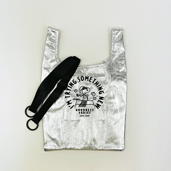 スヌーピー 2WAYショルダーバッグ シルバー PEANUTS 75th ROOTOTE ルートート コラボ SNOOPY