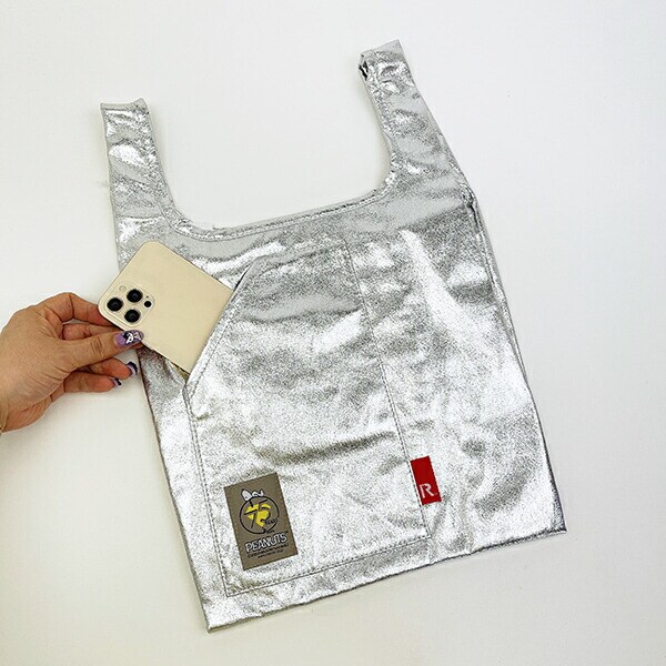 スヌーピー 2WAYショルダーバッグ シルバー PEANUTS 75th ROOTOTE ルートート コラボ SNOOPY