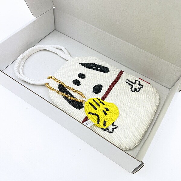 スヌーピー ミニトートバッグ アイボリー ROOTOTE ルートート コラボ SNOOPY