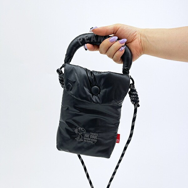 スヌーピー 2WAYミニショルダーバッグ シャイニーブラック ROOTOTE ルートート コラボ SNOOPY