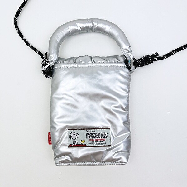 スヌーピー 2WAYミニショルダーバッグ シャイニーシルバー ROOTOTE ルートート コラボ SNOOPY