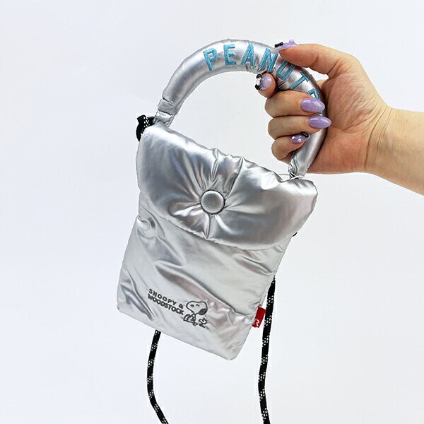 スヌーピー 2WAYミニショルダーバッグ シャイニーシルバー ROOTOTE ルートート コラボ SNOOPY