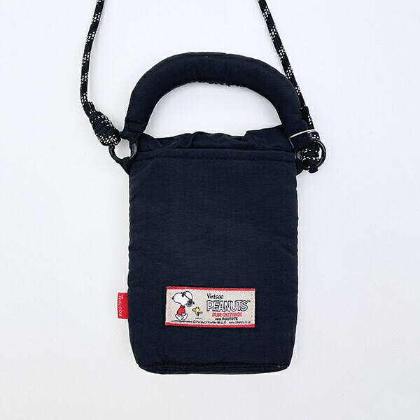 スヌーピー 2WAYミニショルダーバッグ マットブラック ROOTOTE ルートート コラボ SNOOPY
