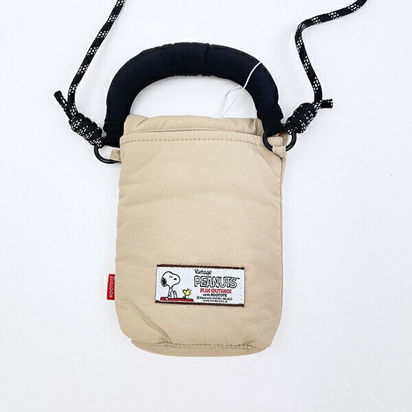 スヌーピー 2WAYミニショルダーバッグ マットベージュ ROOTOTE ルートート コラボ SNOOPY