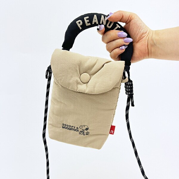 スヌーピー 2WAYミニショルダーバッグ マットベージュ ROOTOTE ルートート コラボ SNOOPY