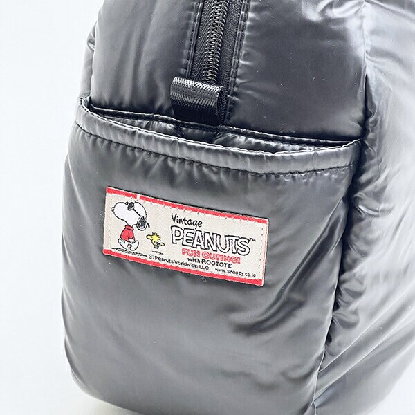 スヌーピー 2WAYショルダーバッグ(ミディアム) シャイニーブラック ROOTOTE ルートート コラボ SNOOPY