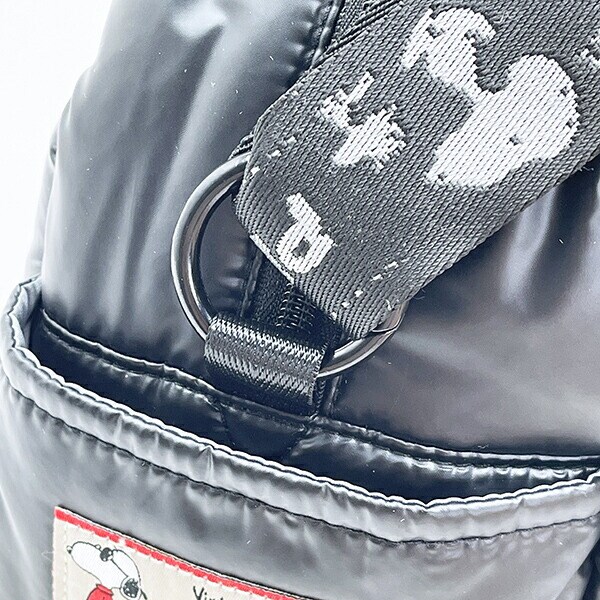 スヌーピー 2WAYショルダーバッグ(ミディアム) シャイニーブラック ROOTOTE ルートート コラボ SNOOPY