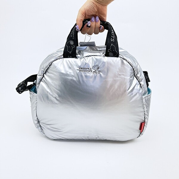 スヌーピー 2WAYショルダーバッグ(ミディアム) シャイニーシルバー ROOTOTE ルートート コラボ SNOOPY