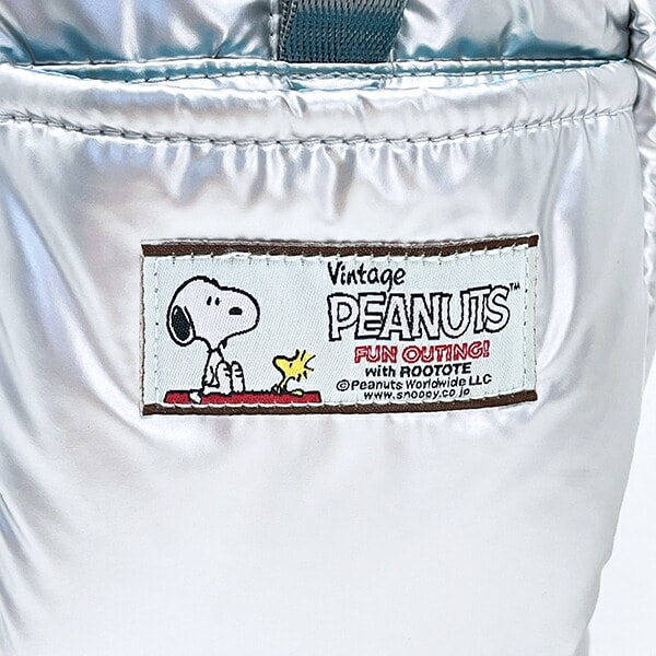 スヌーピー 2WAYショルダーバッグ(ミディアム) シャイニーシルバー ROOTOTE ルートート コラボ SNOOPY
