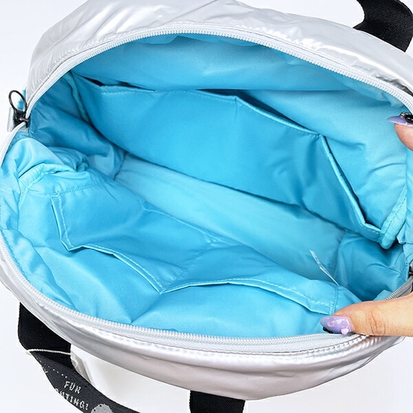 スヌーピー 2WAYショルダーバッグ(ミディアム) シャイニーシルバー ROOTOTE ルートート コラボ SNOOPY