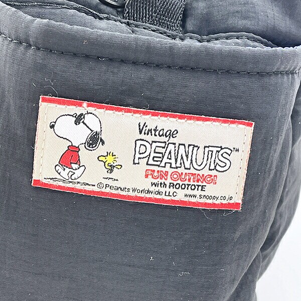 スヌーピー 2WAYショルダーバッグ(ミディアム) マットブラック ROOTOTE ルートート コラボ SNOOPY