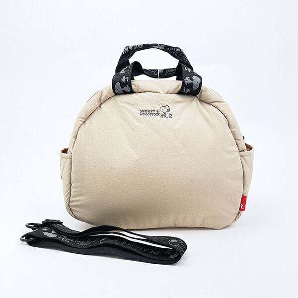 スヌーピー 2WAYショルダーバッグ(ミディアム) マットベージュ ROOTOTE ルートート コラボ SNOOPY