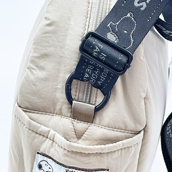 スヌーピー 2WAYショルダーバッグ(ミディアム) マットベージュ ROOTOTE ルートート コラボ SNOOPY