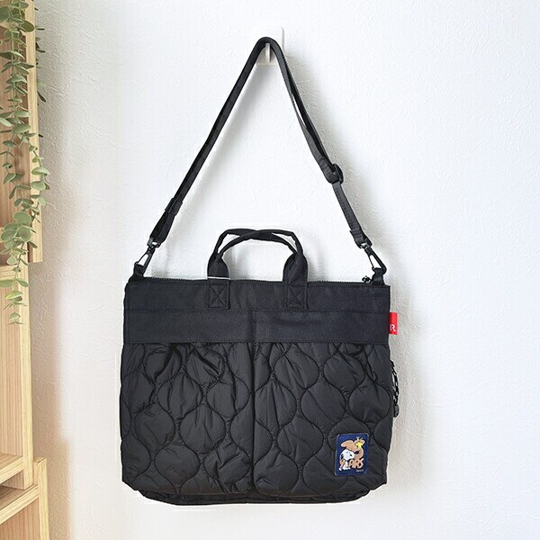 スヌーピー A4ワイド2WAYショルダーバッグ ブラック PEANUTS 75th ROOTOTE ルートート SNOOPY