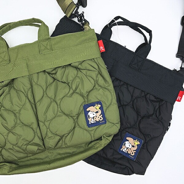 スヌーピー A4ワイド2WAYショルダーバッグ カーキ PEANUTS 75th ROOTOTE ルートート SNOOPY