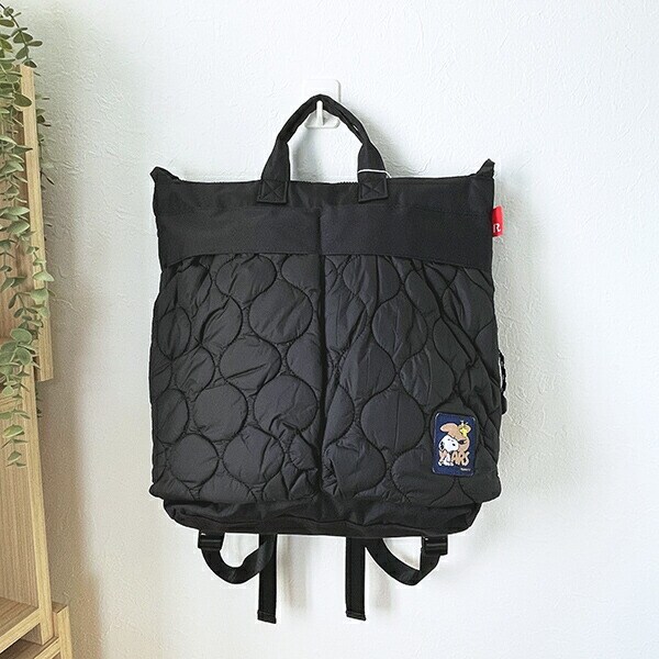 スヌーピー 2WAYトートバッグ ブラック PEANUTS 75th ROOTOTE ルートート SNOOPY