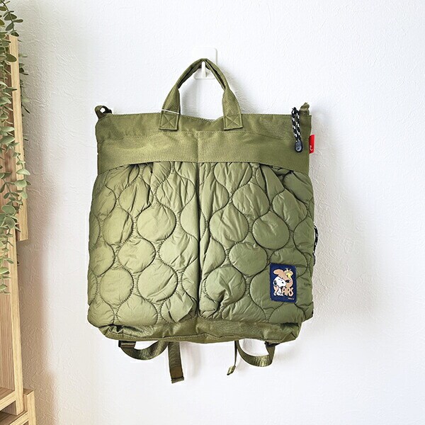 スヌーピー 2WAYトートバッグ カーキ PEANUTS 75th ROOTOTE ルートート SNOOPY