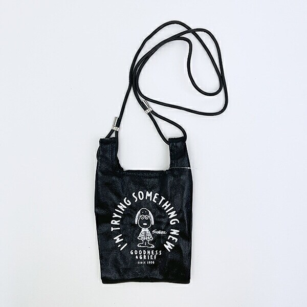スヌーピー ミニショルダーバッグ ブラック PEANUTS 75th ROOTOTE ルートート コラボ SNOOPY