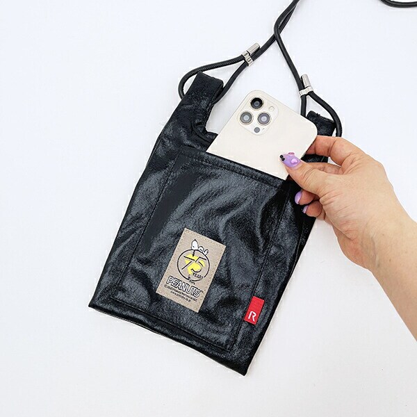 スヌーピー ミニショルダーバッグ ブラック PEANUTS 75th ROOTOTE ルートート コラボ SNOOPY