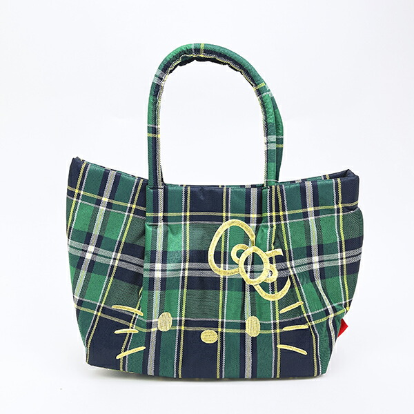 サンリオ ハローキティ トートバッグ (グリーンチェック) ルートート ROOTOTE Sanrio