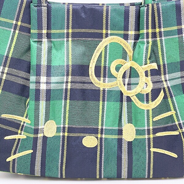 サンリオ ハローキティ トートバッグ (グリーンチェック) ルートート ROOTOTE  Sanrio