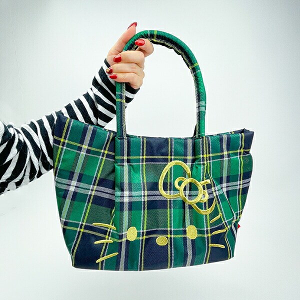 サンリオ ハローキティ トートバッグ (グリーンチェック) ルートート ROOTOTE  Sanrio