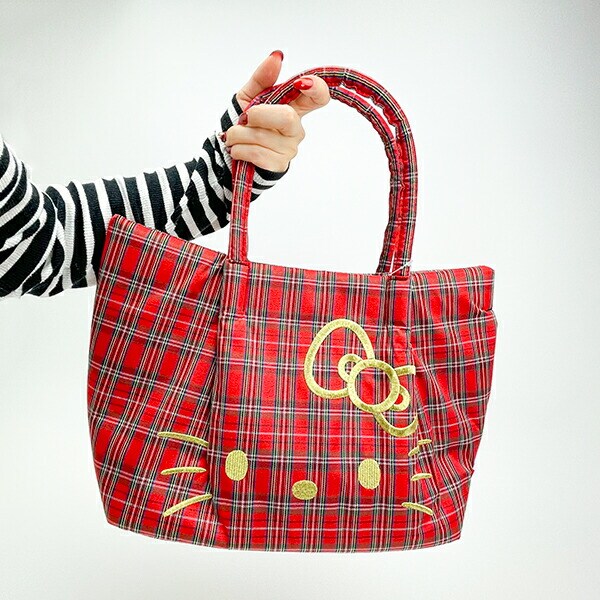 サンリオ ハローキティ トートバッグ (レッドチェック) ルートート ROOTOTE  Sanrio
