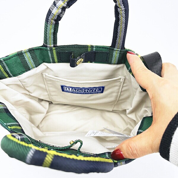 サンリオ ハローキティ 2WAYショルダートートバッグ  (グリーンチェック) ルートート ROOTOTE  Sanrio