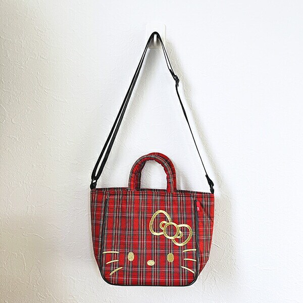 サンリオ ハローキティ 2WAYショルダートートバッグ  (レッドチェック) ルートート ROOTOTE  Sanrio