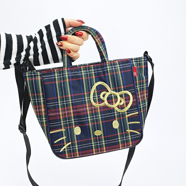 サンリオ ハローキティ 2WAYショルダートートバッグ  (イエローチェック) ルートート ROOTOTE  Sanrio