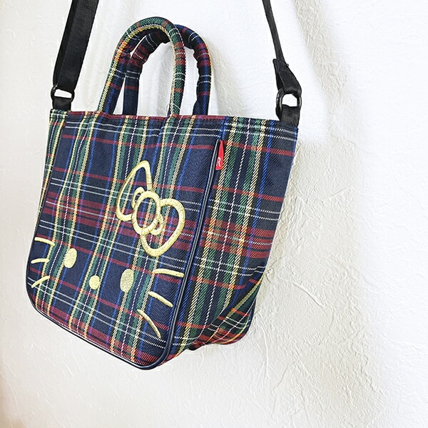サンリオ ハローキティ 2WAYショルダートートバッグ  (イエローチェック) ルートート ROOTOTE  Sanrio