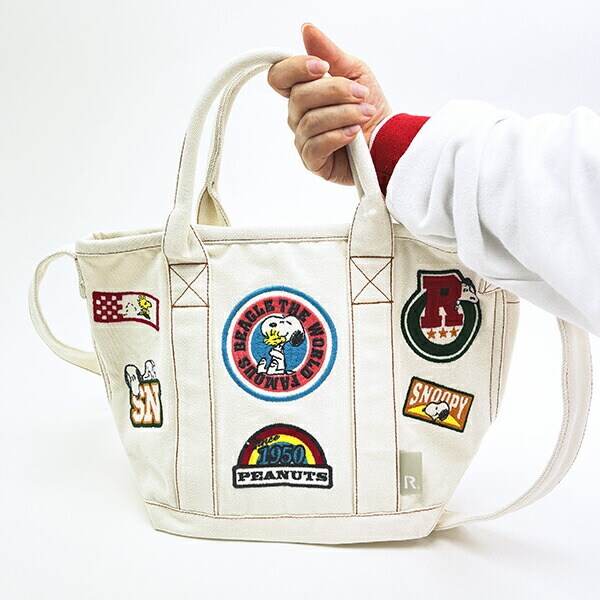 スヌーピー 刺繍2WAYショルダーバッグ アイボリー ROOTOTE ルートート SNOOPY