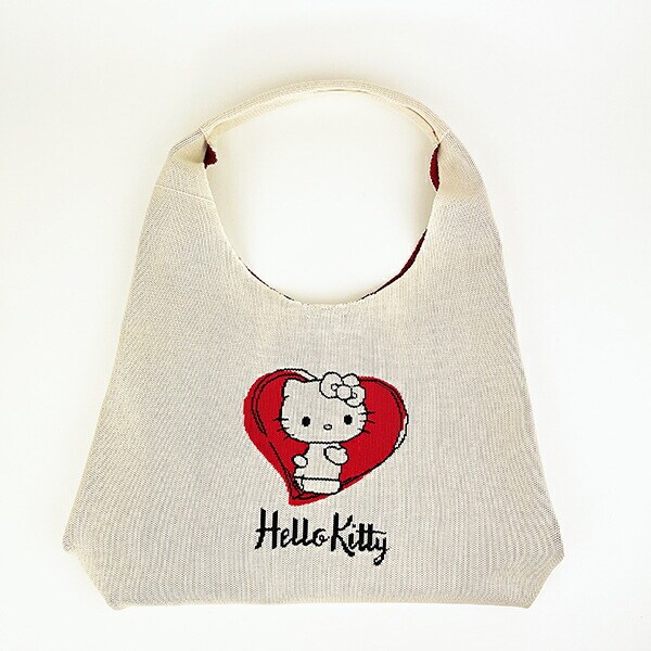 サンリオ ハローキティ ニットトートバッグ アイボリー Sanrio ROOTOTE ルートート コラボ