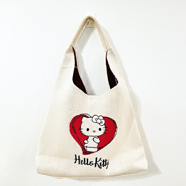 サンリオ ハローキティ ニットトートバッグ アイボリー Sanrio ROOTOTE ルートート コラボ