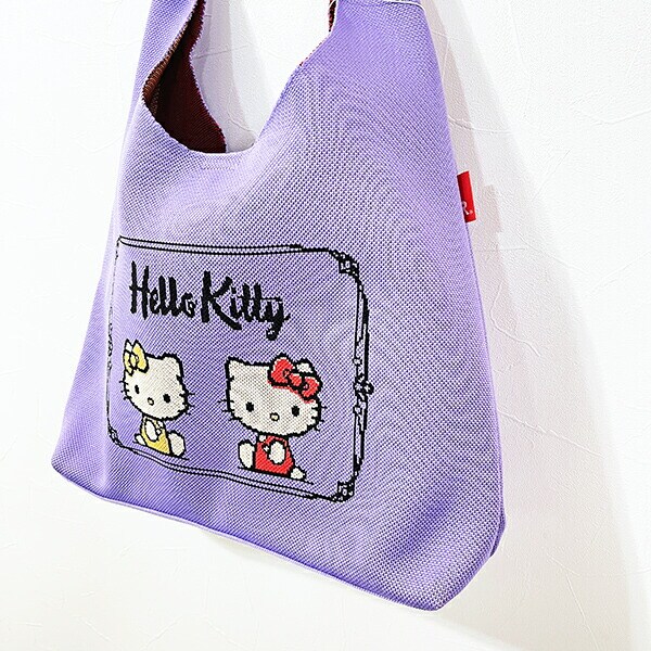 サンリオ ハローキティ ニットトートバッグ パープル Sanrio ROOTOTE ルートート コラボ