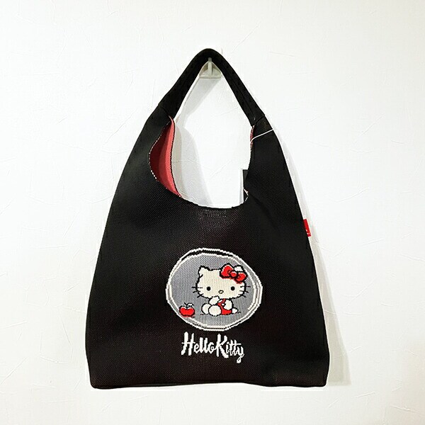 サンリオ ハローキティ ニットトートバッグ ブラック Sanrio ROOTOTE ルートート コラボ