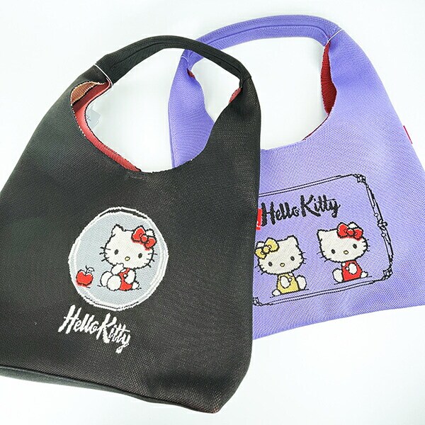 サンリオ ハローキティ ニットトートバッグ ブラック Sanrio ROOTOTE ルートート コラボ