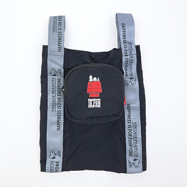 スヌーピー ショッピングバッグ トートバッグ ブラック ROOTOTE ルートート SNOOPY