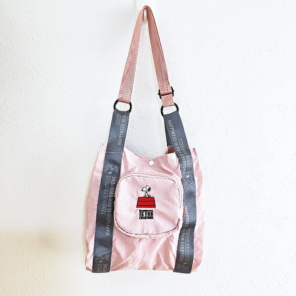 スヌーピー ショッピングバッグ トートバッグ ピンク ROOTOTE ルートート SNOOPY