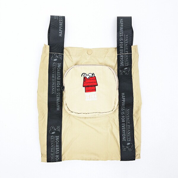 スヌーピー ショッピングバッグ トートバッグ ベージュ ROOTOTE ルートート SNOOPY