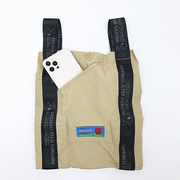 スヌーピー ショッピングバッグ トートバッグ ベージュ ROOTOTE ルートート SNOOPY