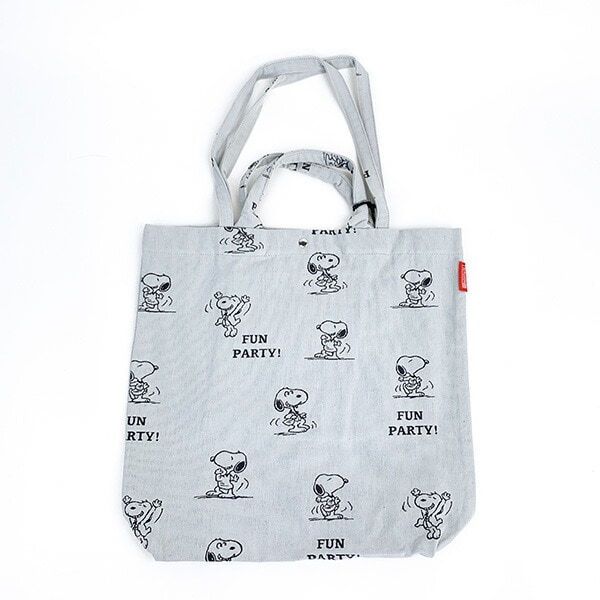 スヌーピー ジャガードトートバッグ (グレー) ルートート (ROOTOTE) SNOOPY