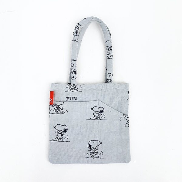 スヌーピー ジャガードトートバッグ (グレー) ルートート (ROOTOTE) SNOOPY