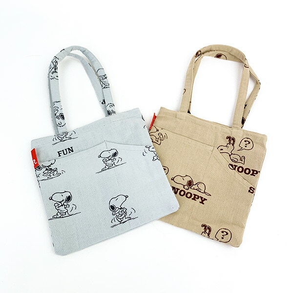 スヌーピー ジャガードトートバッグ (ベージュ) ルートート (ROOTOTE) SNOOPY