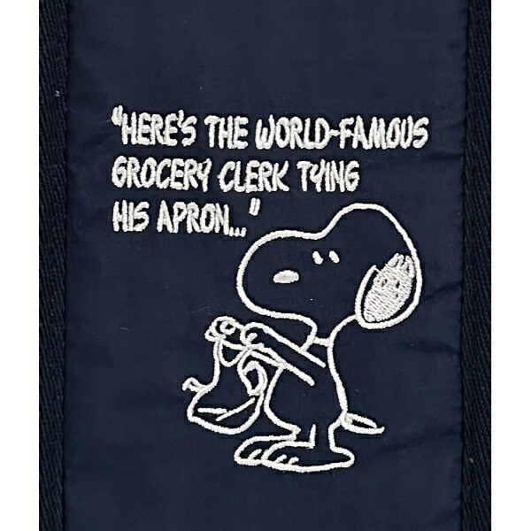 スヌーピー  ボトルショルダー(トートバッグ型) APRON ネイビー 簡易保冷 洗濯OK SNOOPY