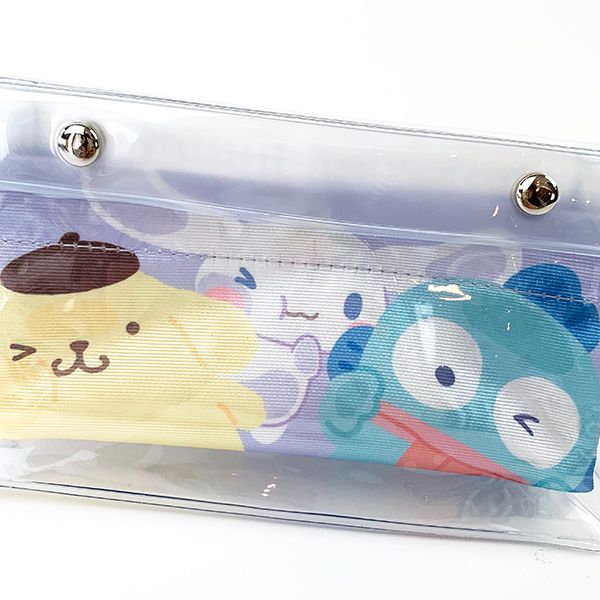 サンリオ サンリオキャラクターズ むぎゅっとシリーズ クリアハイペンケース むぎゅっとパープル ペンケース ポーチ